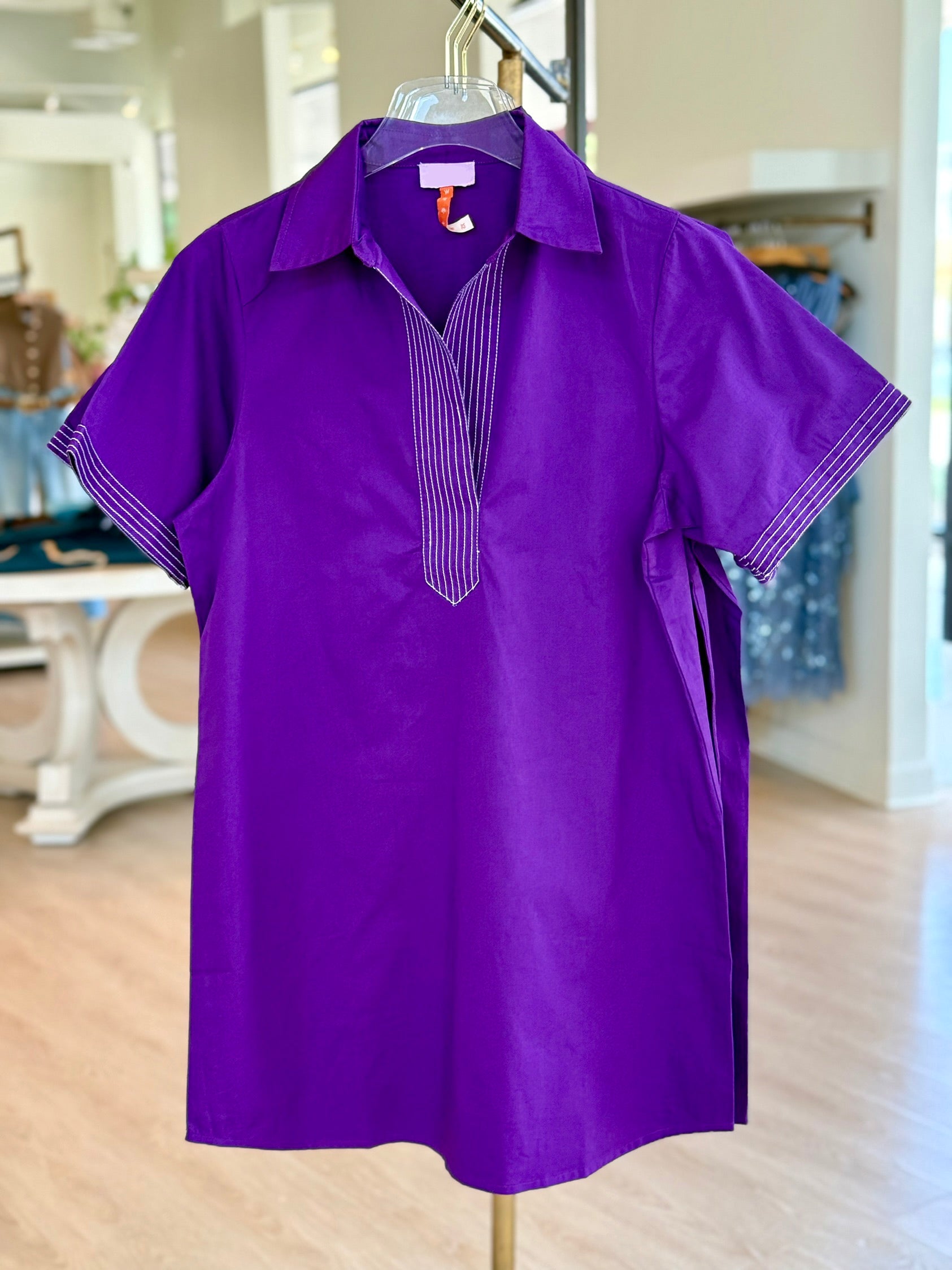 Naw1564 Purple Shift Dress