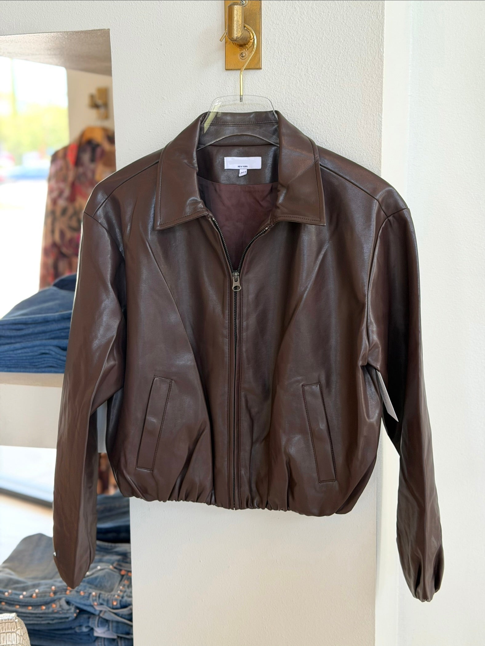 Js60066 Chocolate Bomber Jacket