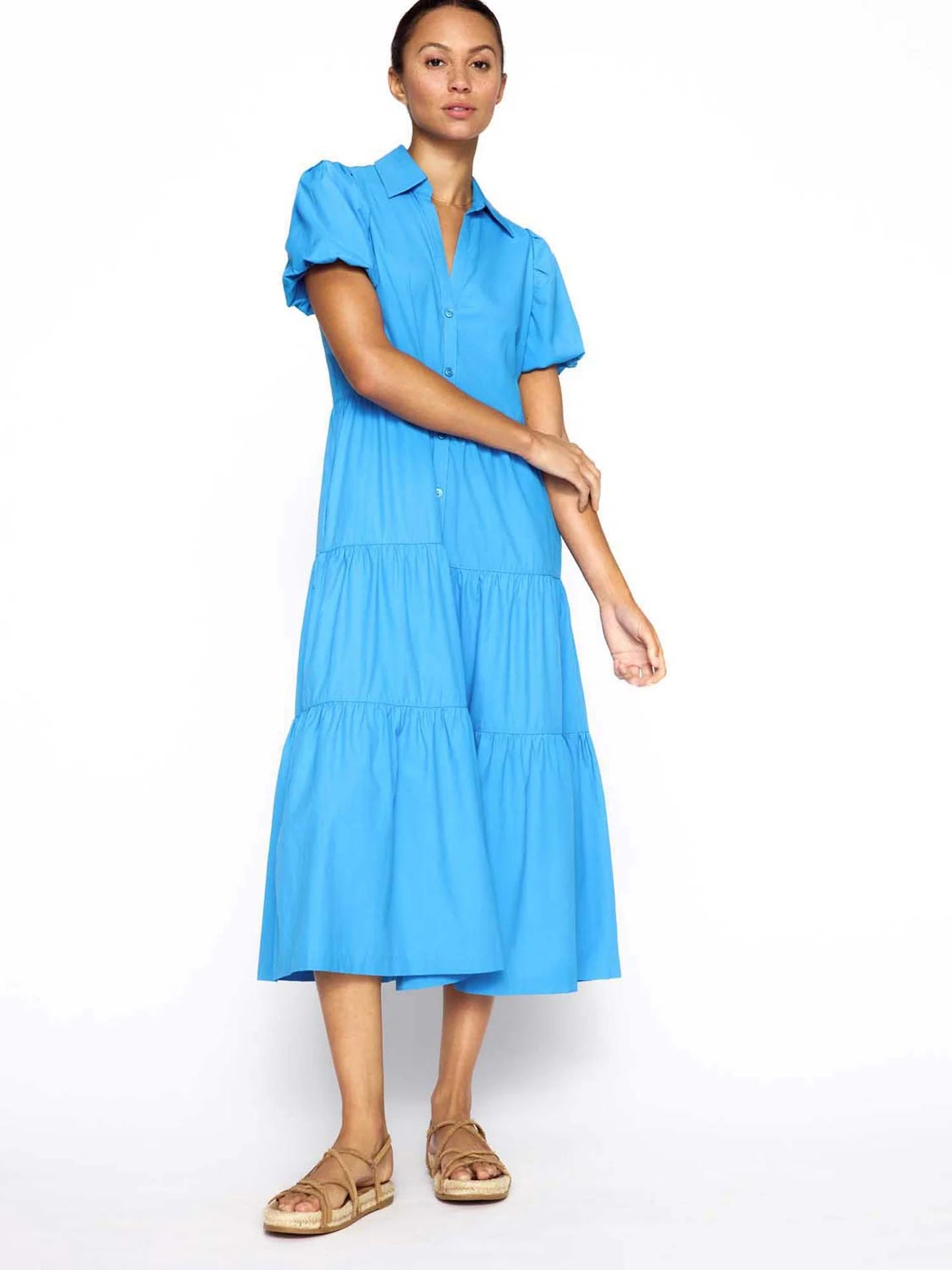 Brjcp3622 Azure Midi Dress