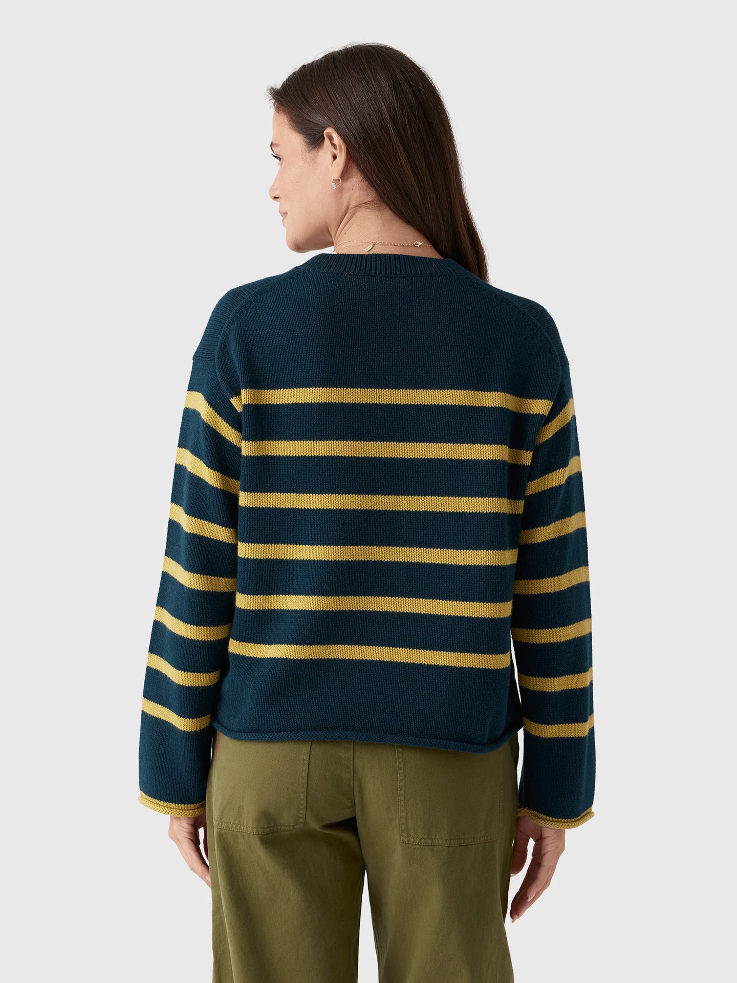 Velucia Juniper Stripe Cotton Sweater