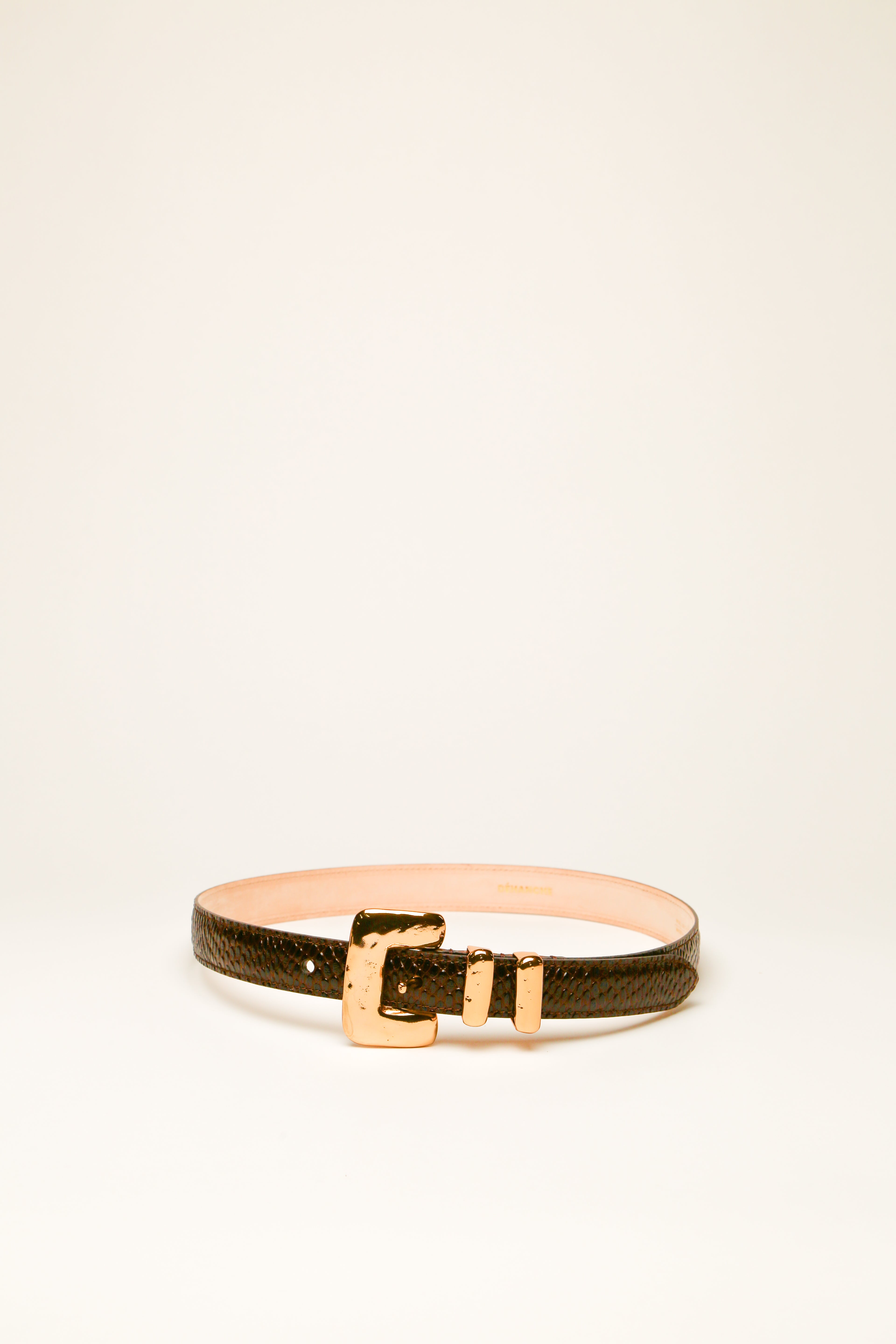 Jane Large Buckle Belt - Brown