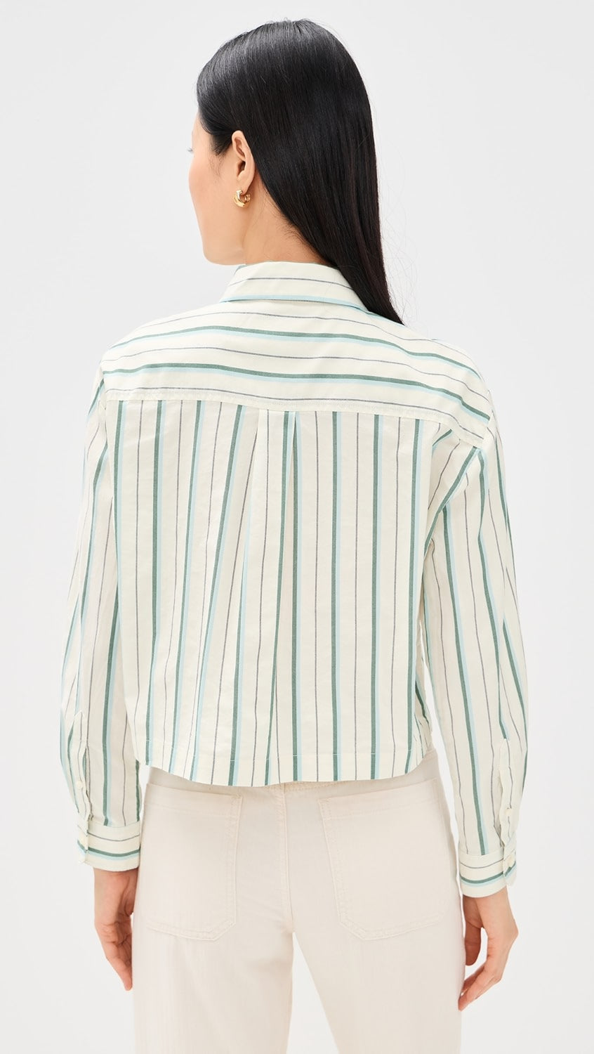 Tr6808 Trovata Nessa Green Stripe Top