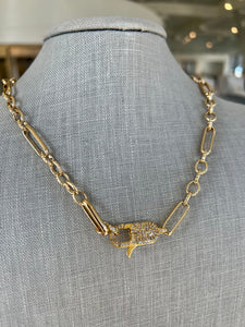 Kln4 Petite Diamond Lock Necklace