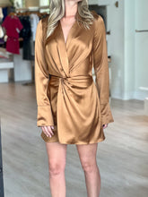 Load image into Gallery viewer, Di2395 Twist Silk Dress - Copper
