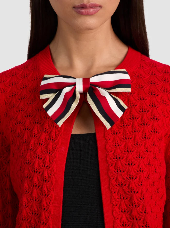 Alcc534703 Bow Front Cardigan