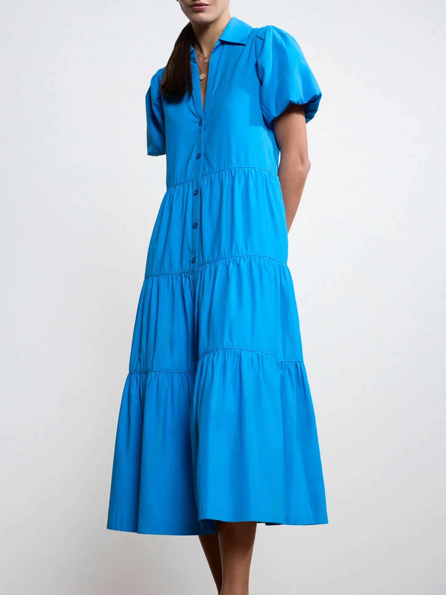 Brjcp3622 Azure Midi Dress