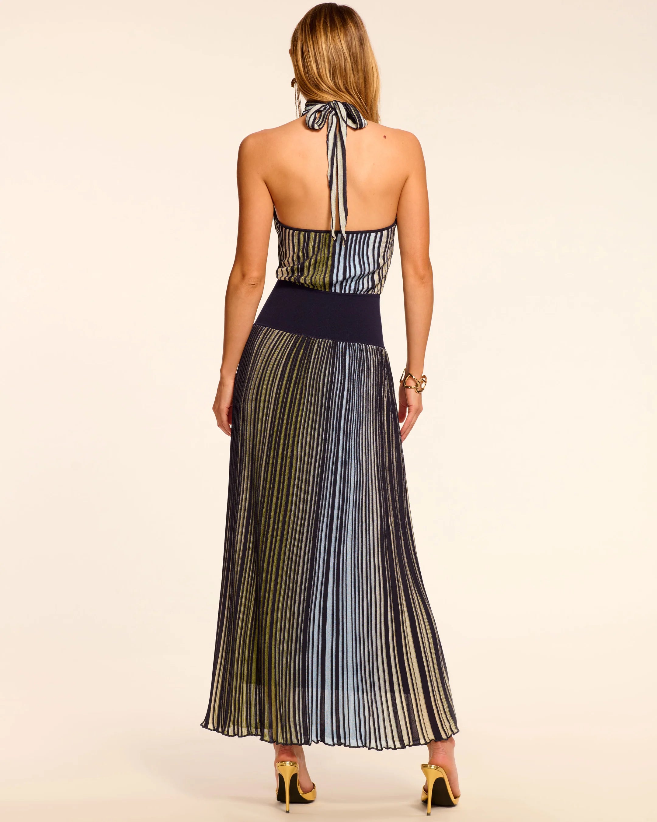 Raa7008 Ombré Stripe Maxi Dress