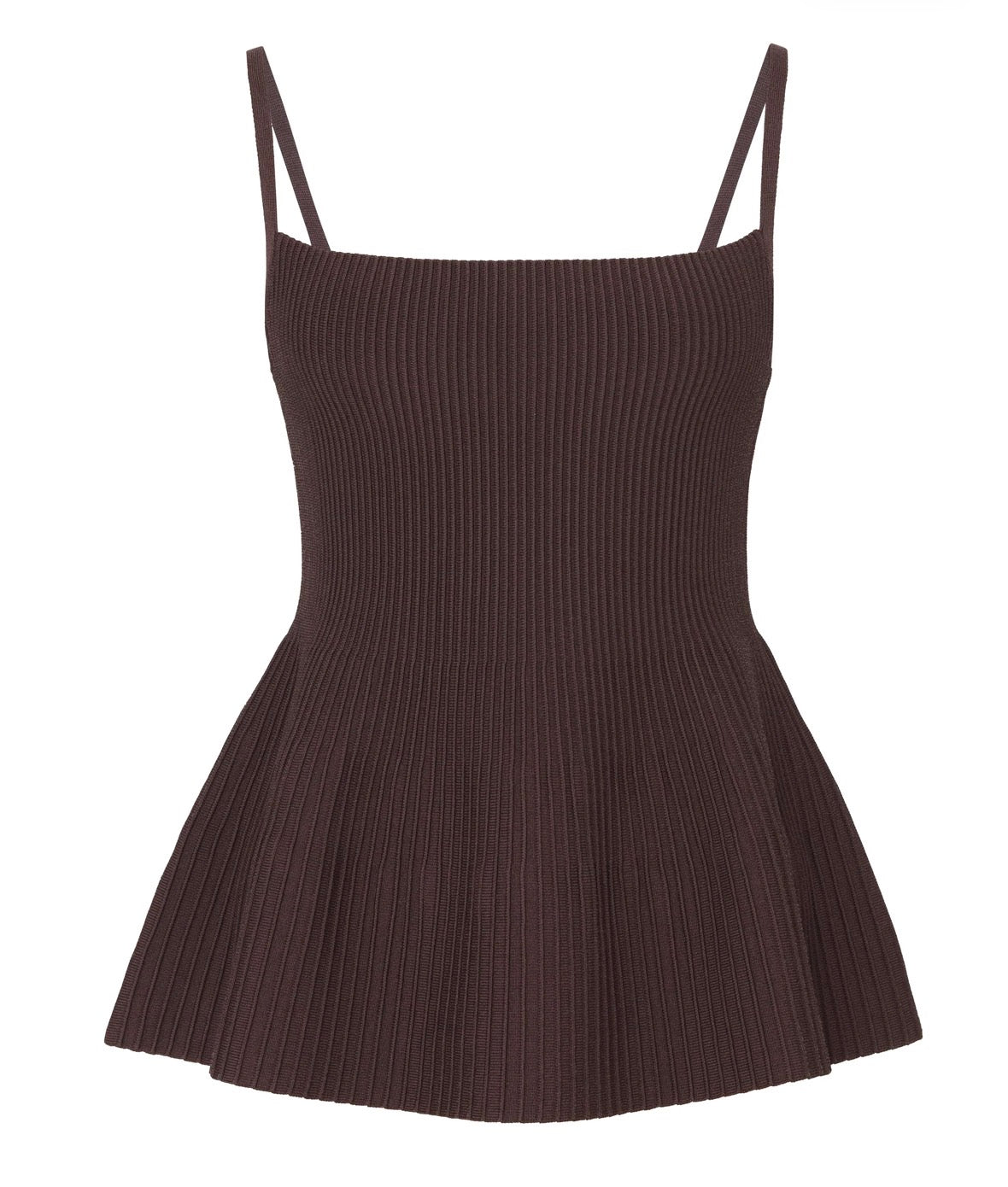 Dl90077 Brown Peplum Top