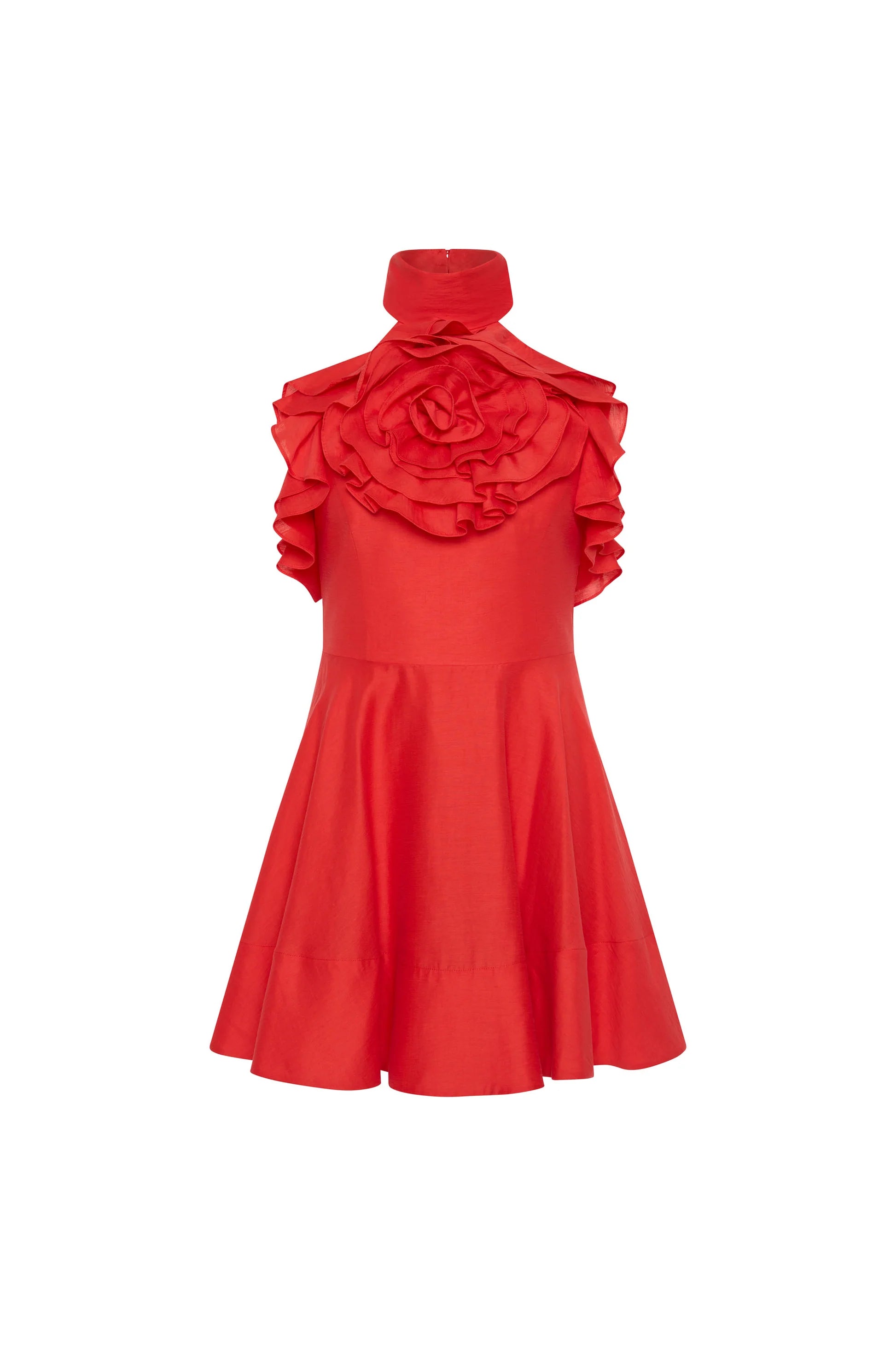 Re2504 Red Halter Mini Dress