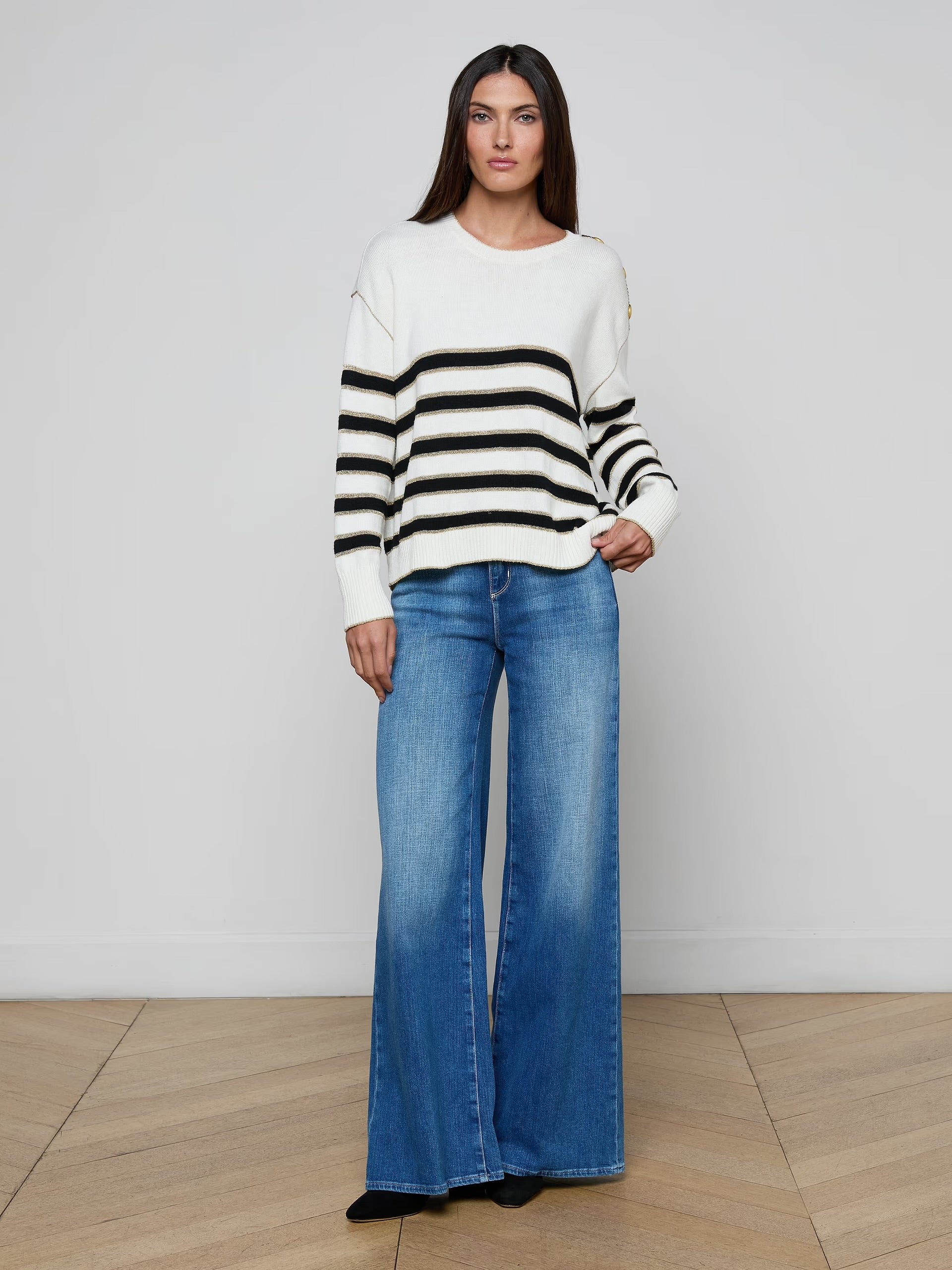 La80152 Bishop Striped Sweater