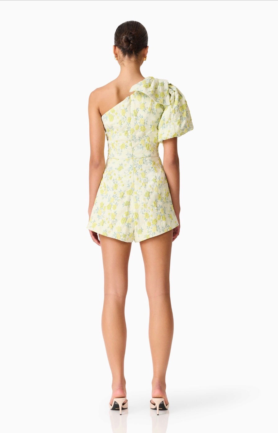El2660 Yellow Floral Romper