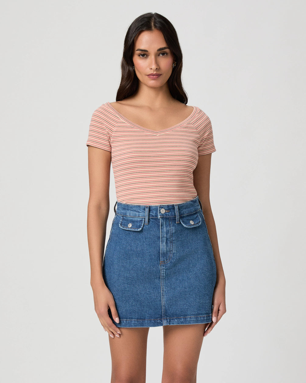 Pa978 Denim Mini Skirt