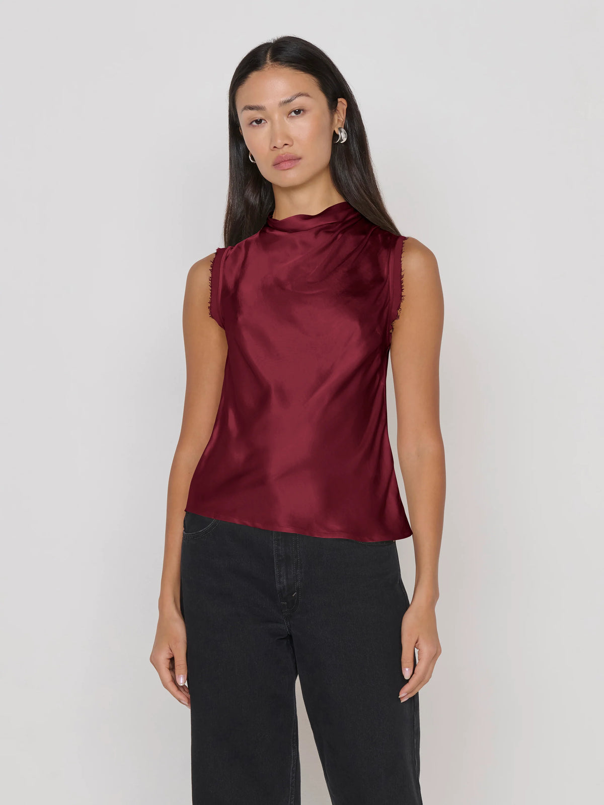 Na21080 Burgundy Satin Tank