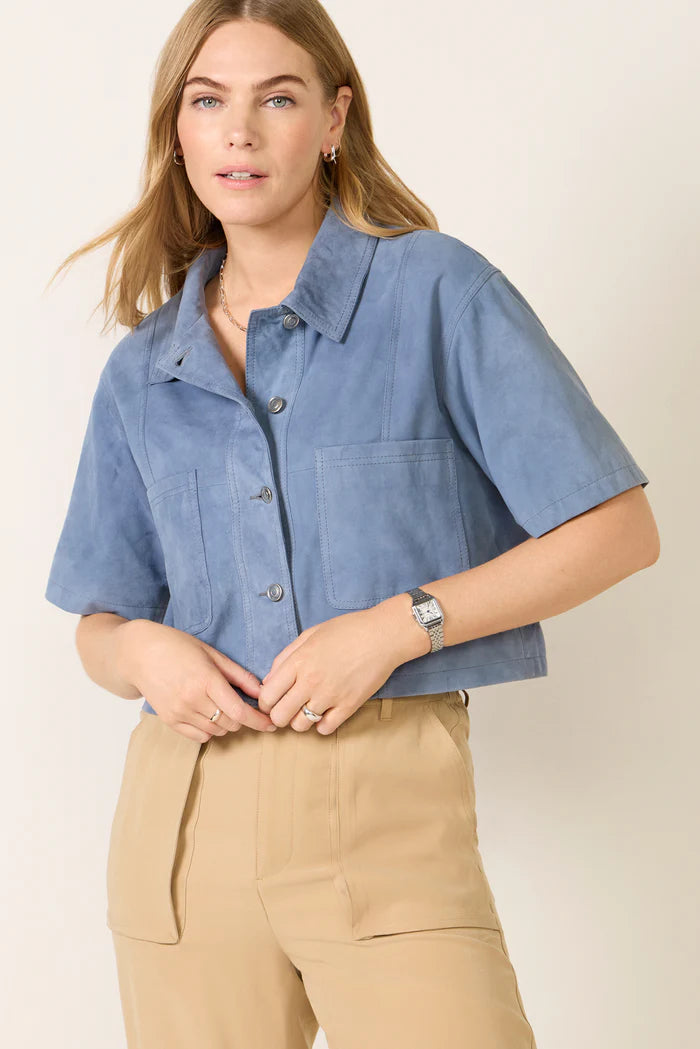 Mesp5391 Denim Suede Jacket