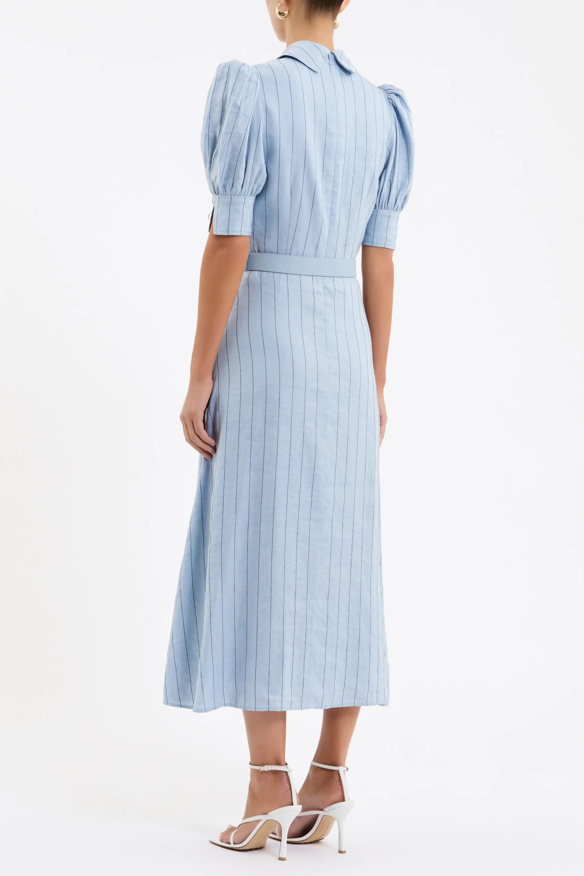 Re1530 Striped Midi Dress