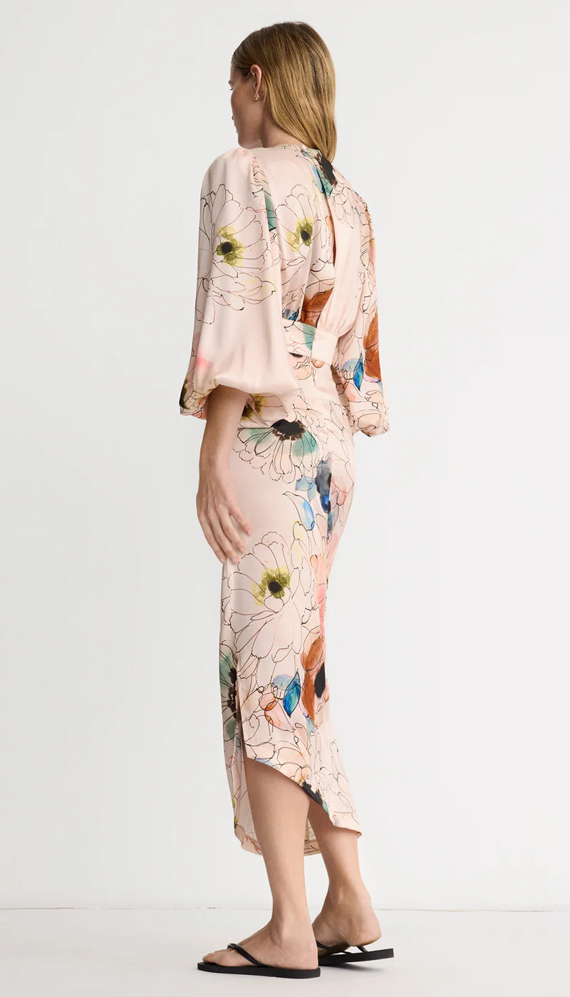 Sm26027 Blush Asymmetrical Midi Dress