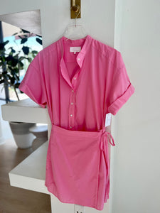 Xixctp006 Rose Pink Belted Dress