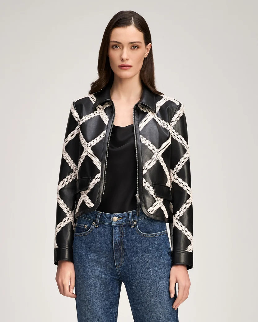 Cizj1037 Lattice Trim Jacket