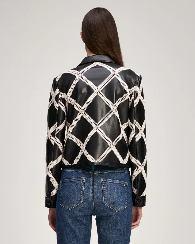 Cizj1037 Lattice Trim Jacket