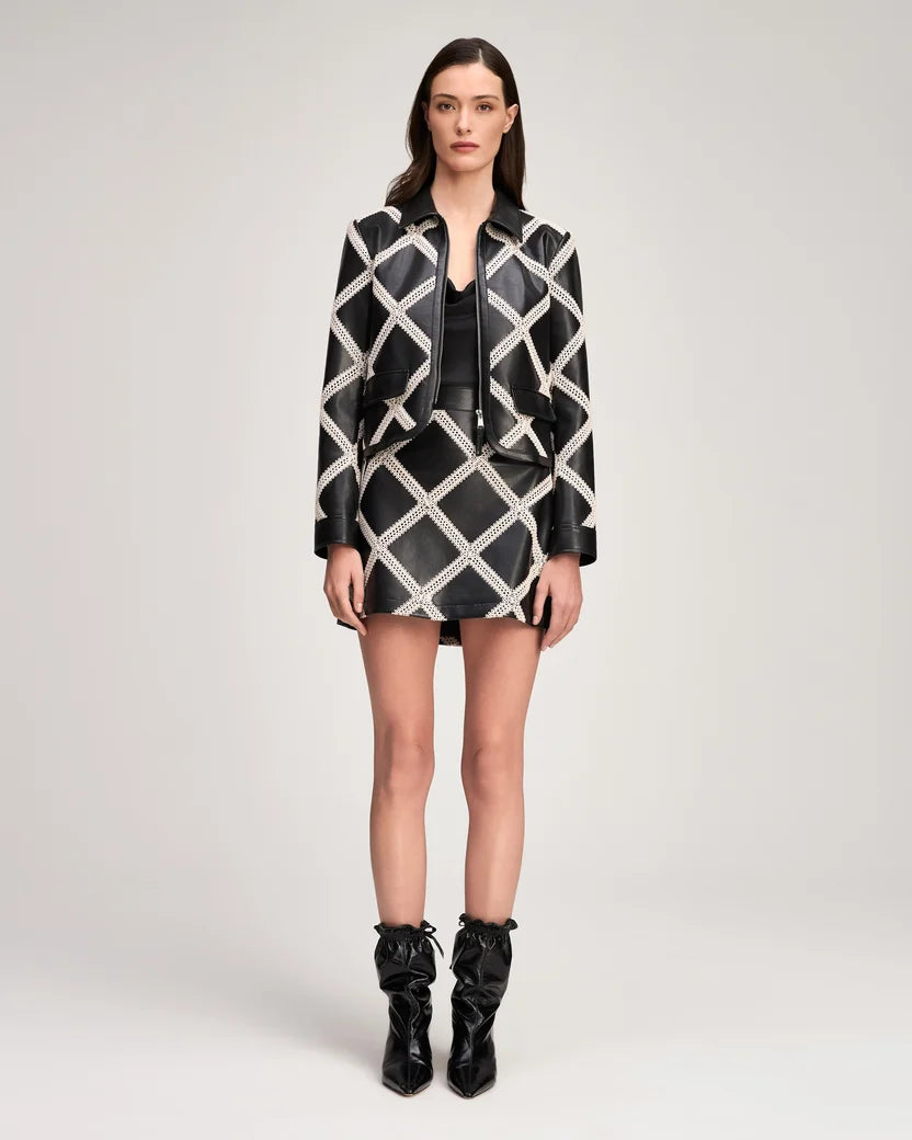 Cizj1037 Lattice Trim Jacket