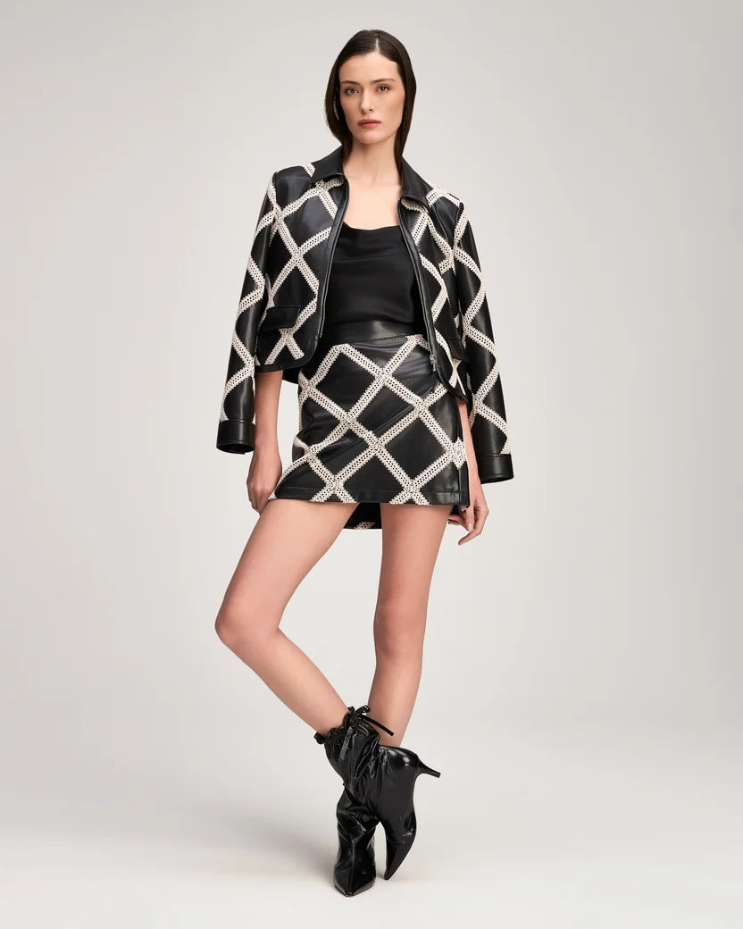 Cizj1037 Lattice Trim Jacket