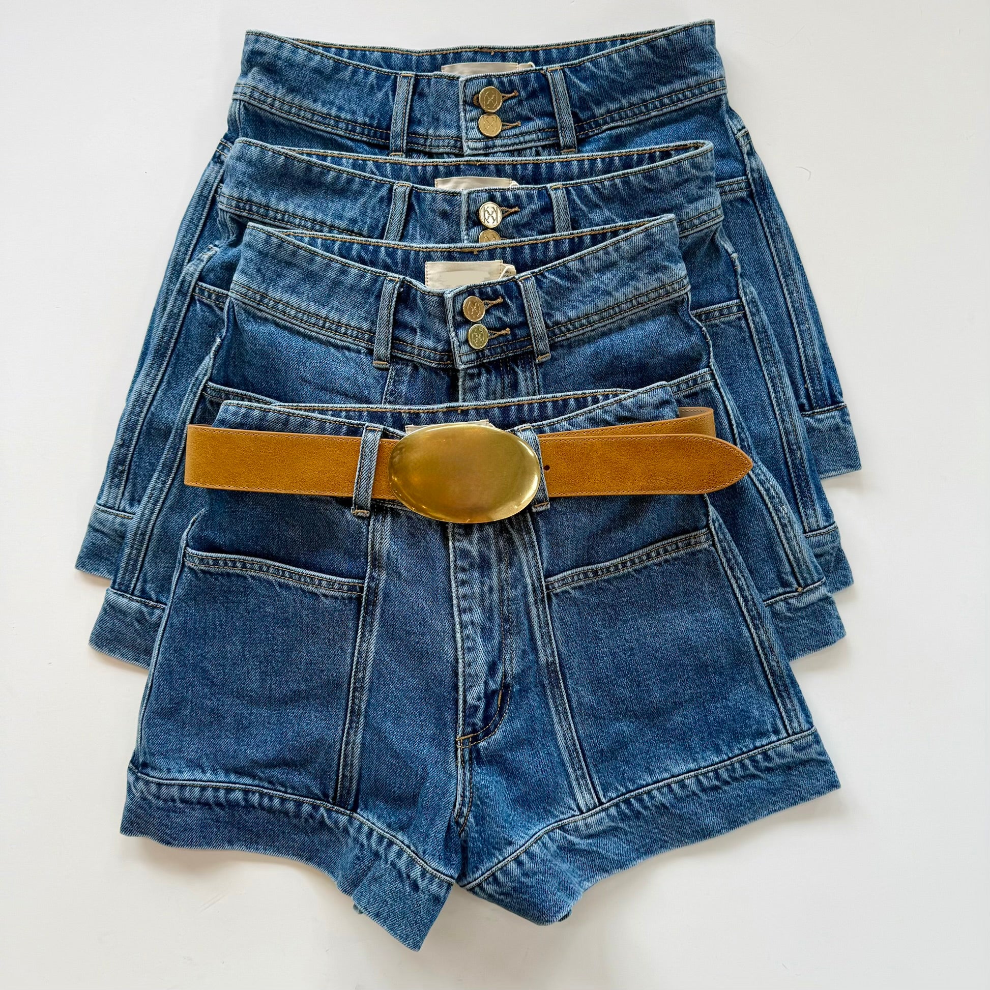 Ki223 Blue Denim Shorts