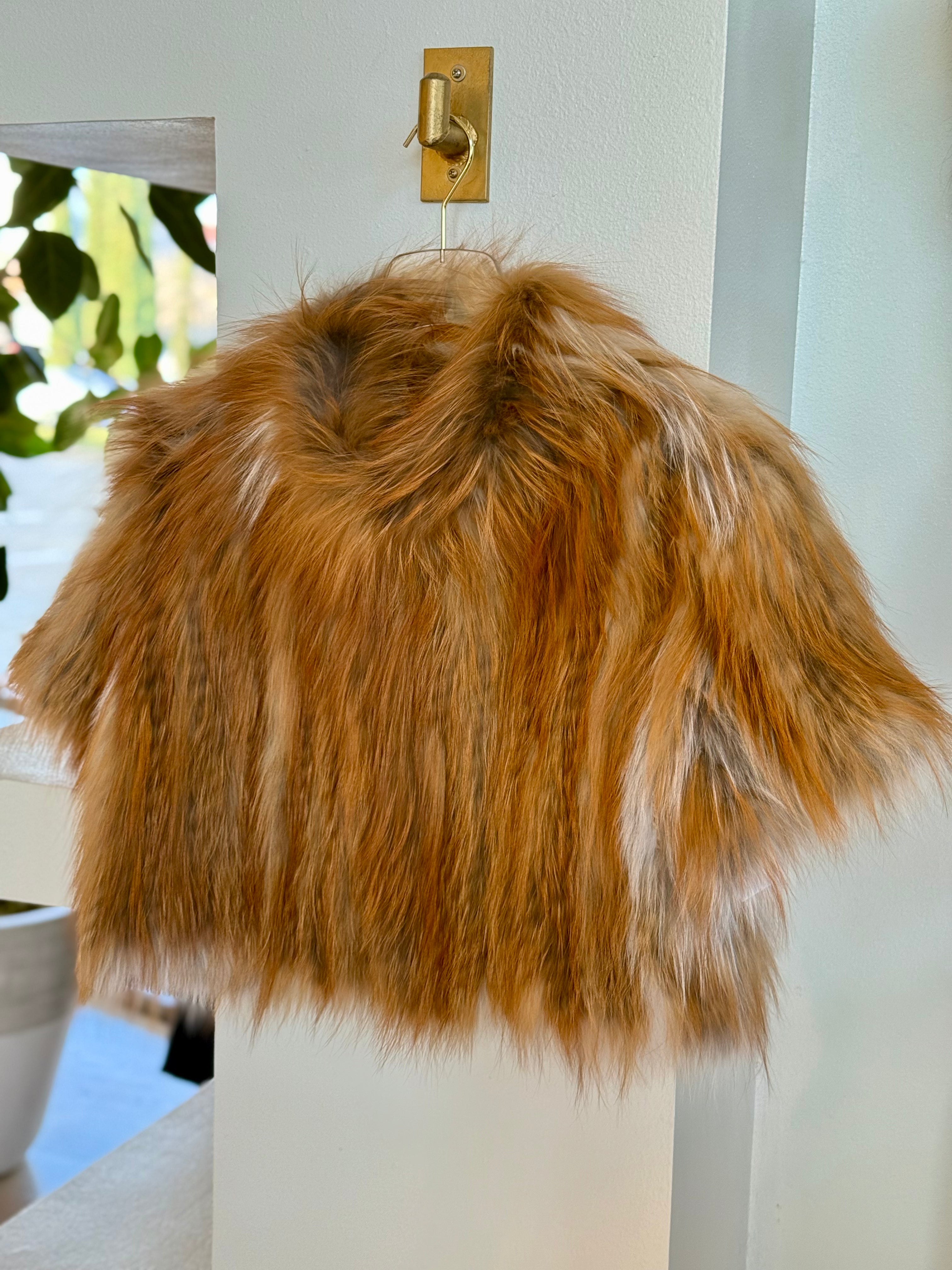 Diexc4040 Fur Knitted Jacket - Natural Red