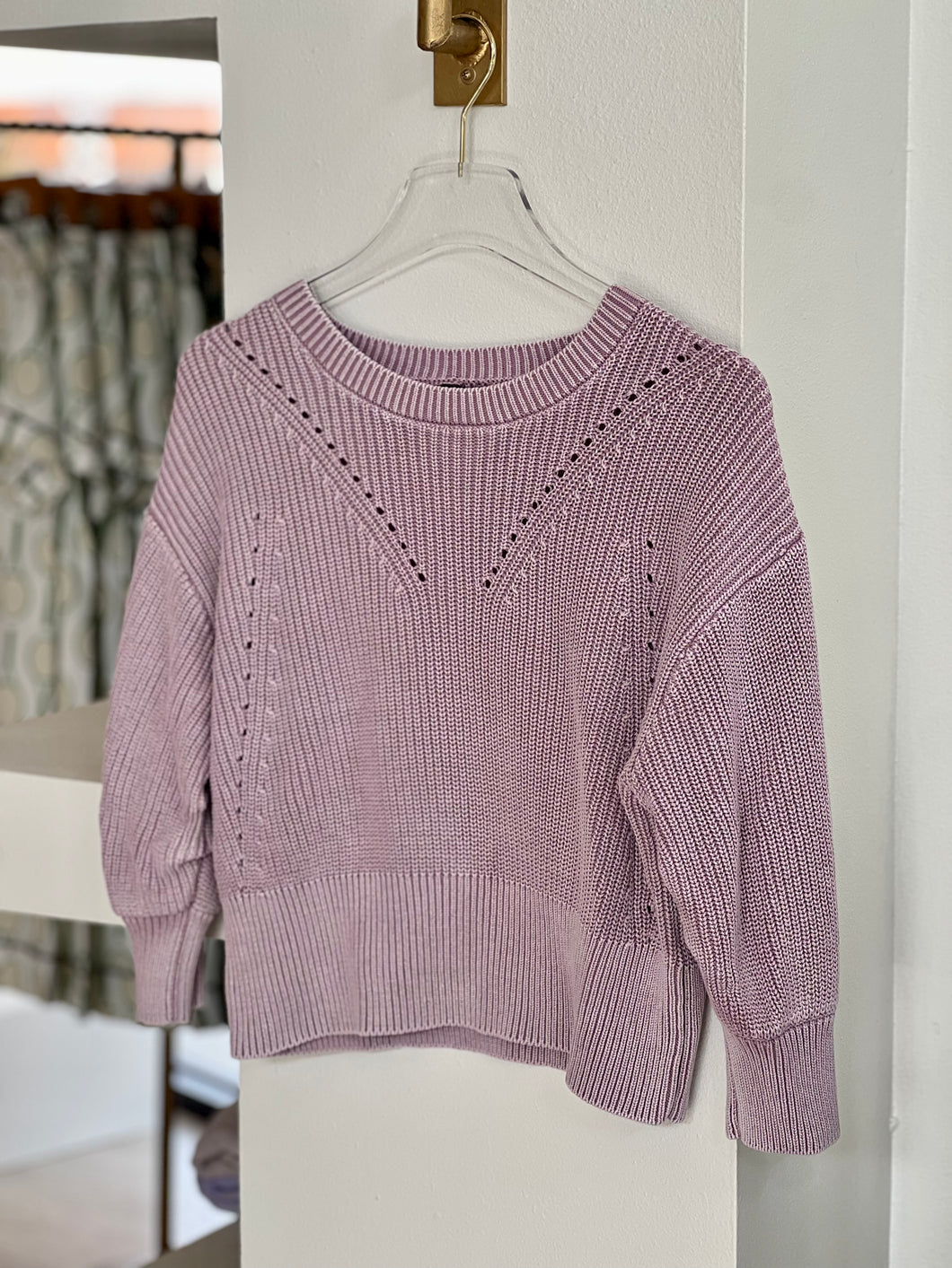Yf1707 Lilac Knit Sweater