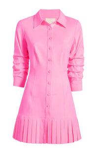 Cizd19923626 Pink Ruffle Hem Dress