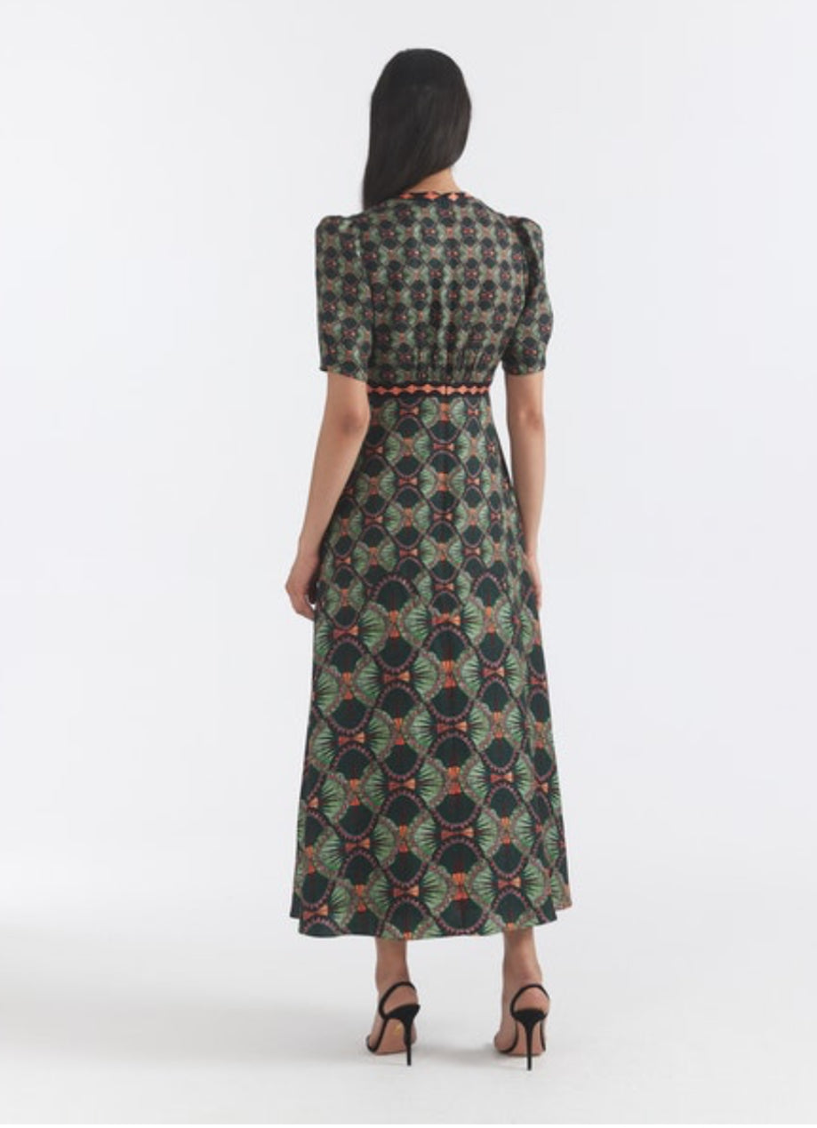 Sa10868 Myrtle Print Midi Dress