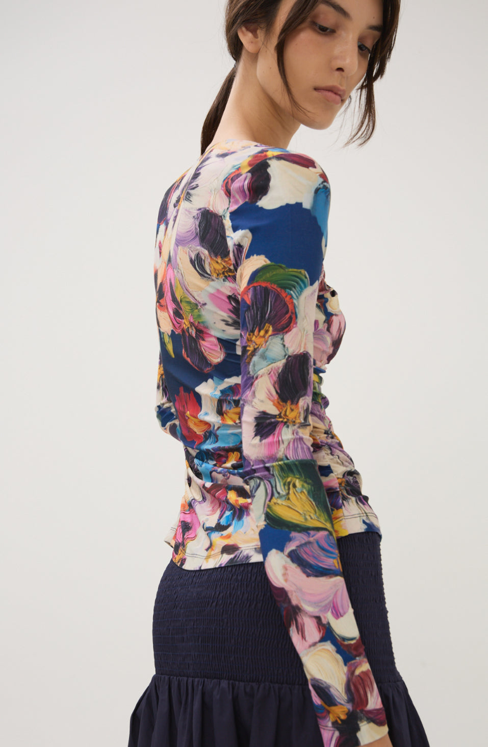 Ma2010 Floral Fitted Top