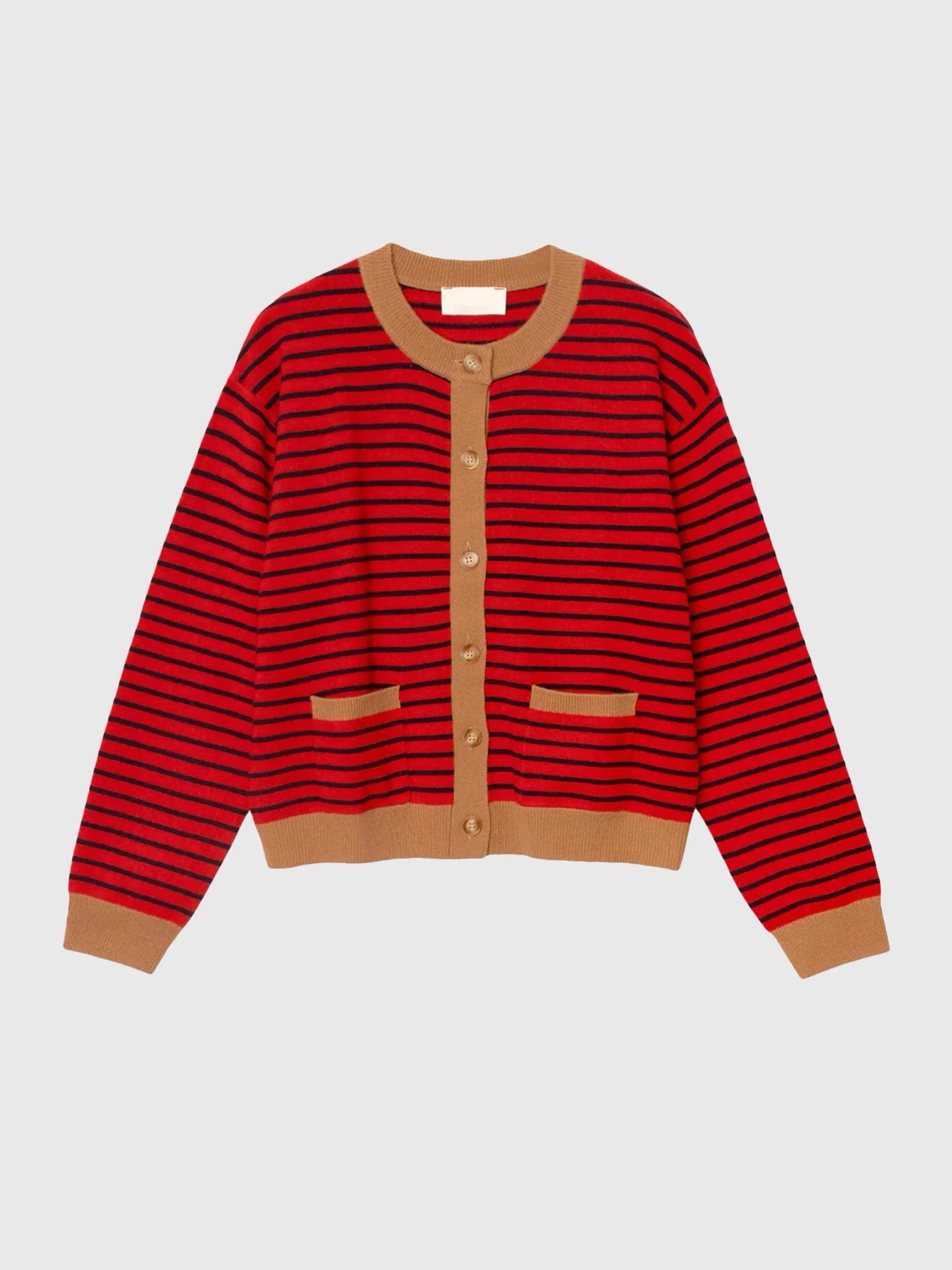 Xix9wss047 Xirena Red Stripe Cardigan