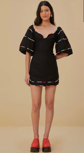 Fa318977 Black Stripes Mini Dress