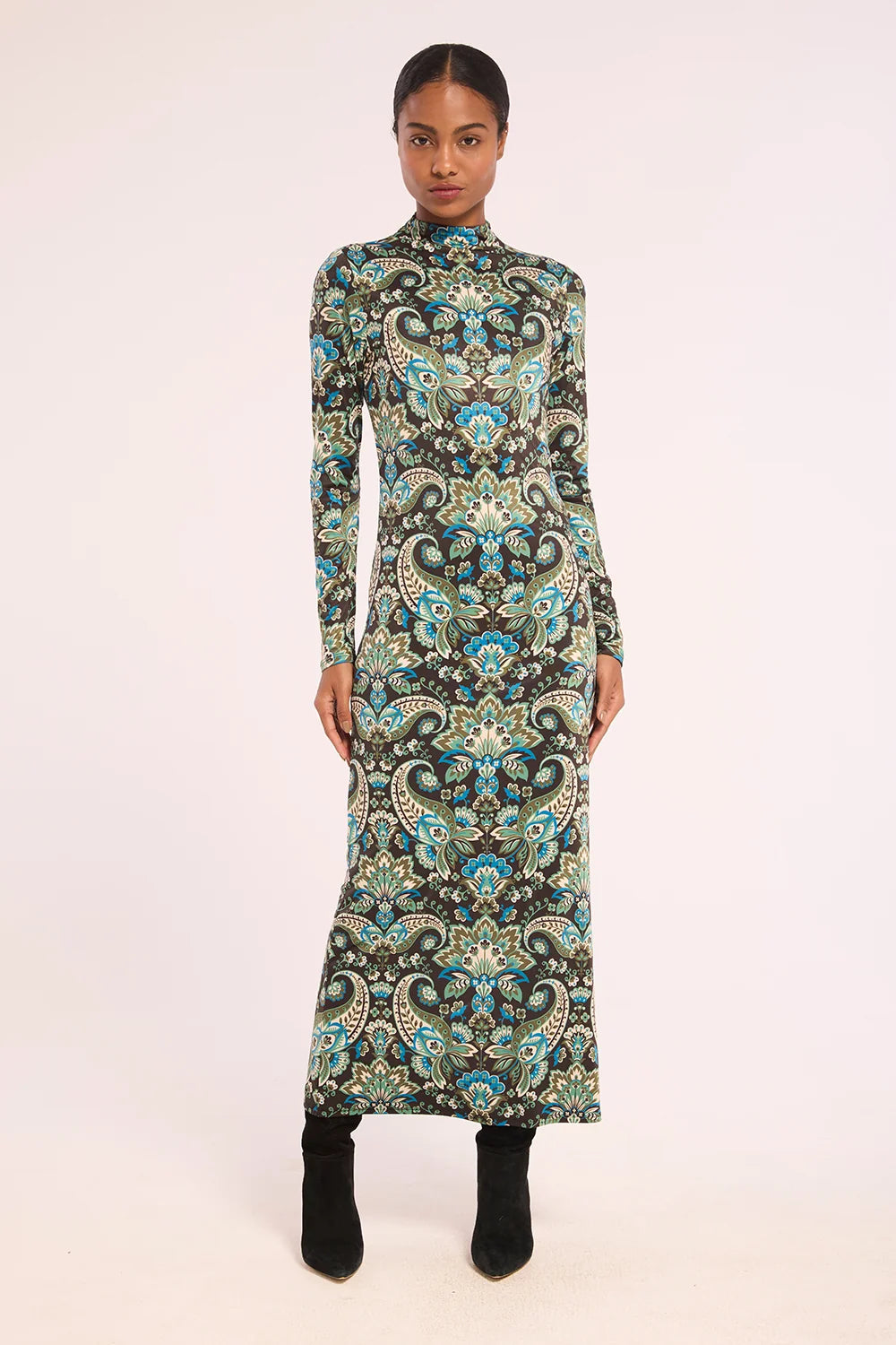 Mi9844 Printed Jersey Maxi Dress
