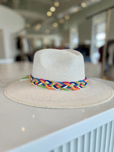 Load image into Gallery viewer, Palm Hat - Rainbow Evil Eye
