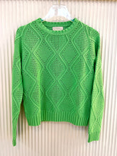 Load image into Gallery viewer, Ju116 Apple Green Crewneck Sweater
