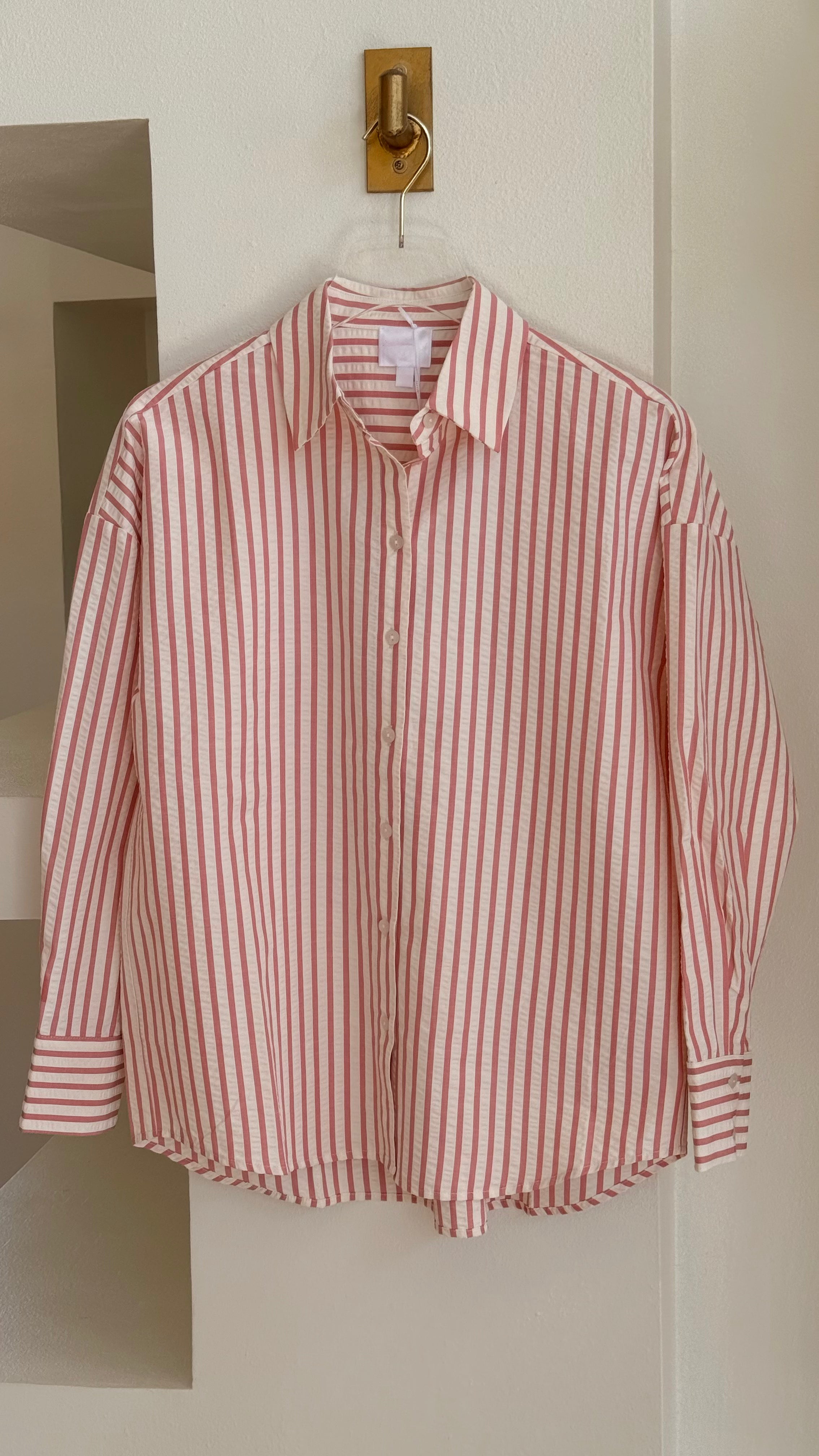 Anb240 Salmon Stripe Top