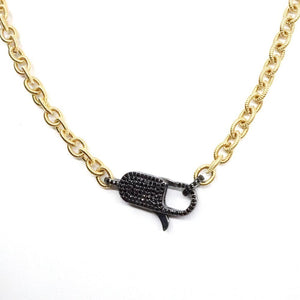 Kl12 Spinel Lock Clasp Necklace