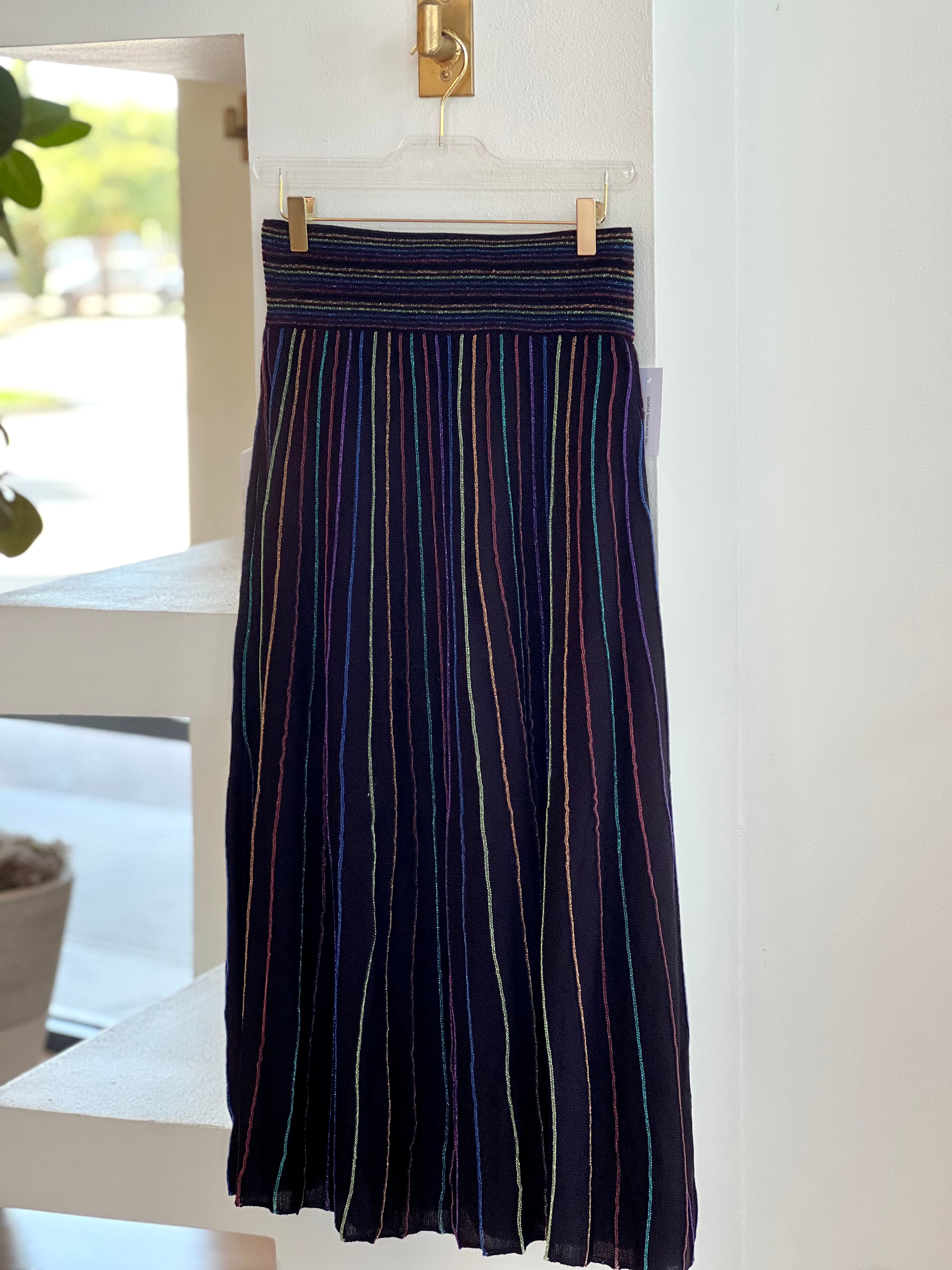 Dr2454 Stripe Knit Skirt