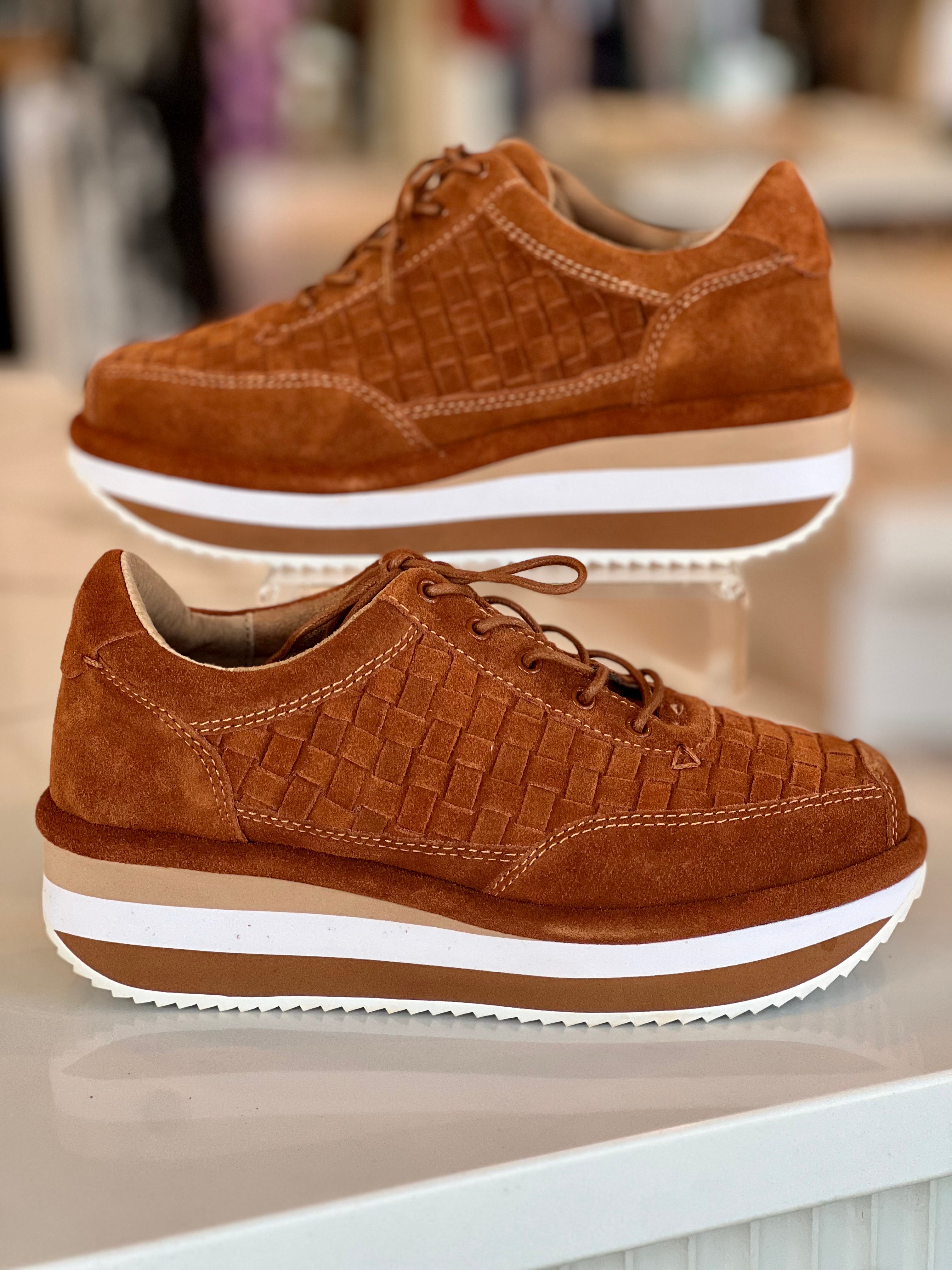 Cognac Woven Sneaker