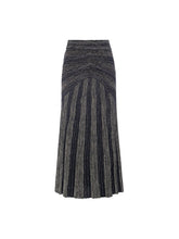 Load image into Gallery viewer, Pa4291 Black Shimmer Maxi Skirt
