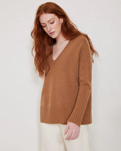 No0067 Cashmere V-Neck Sweater - Toffee