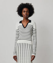 Load image into Gallery viewer, Ataw8680 Stripe Collared Top
