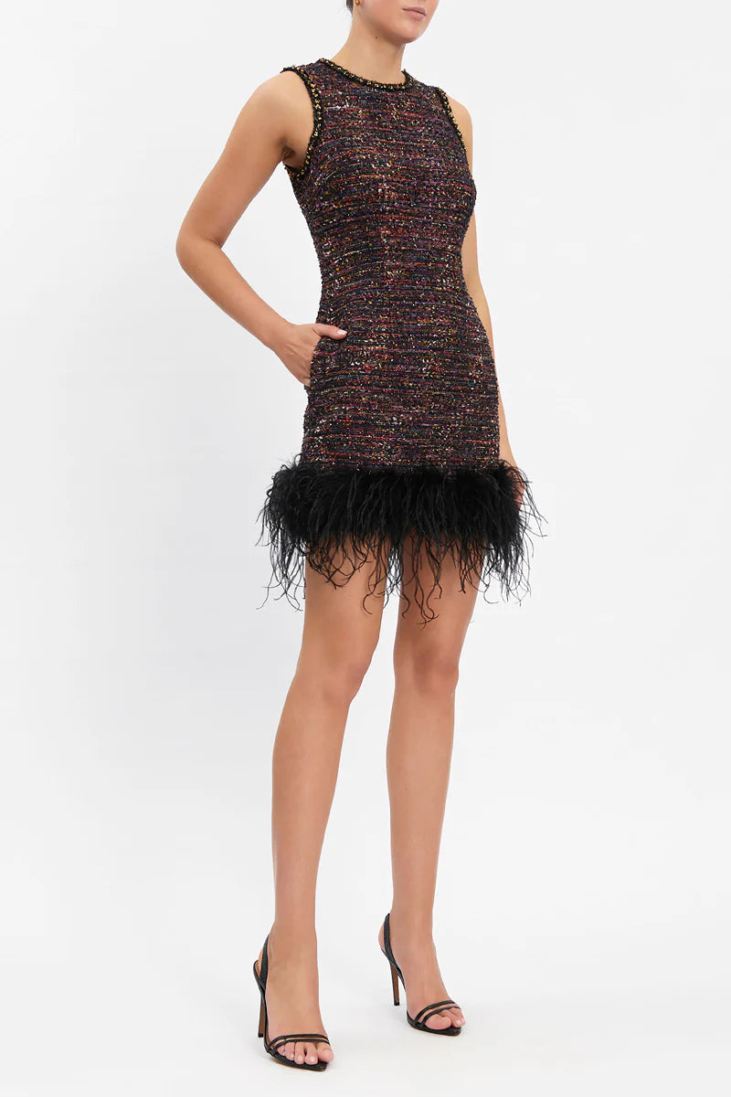 Re1799 Rebecca Vallance Monet Mini Feather Dress