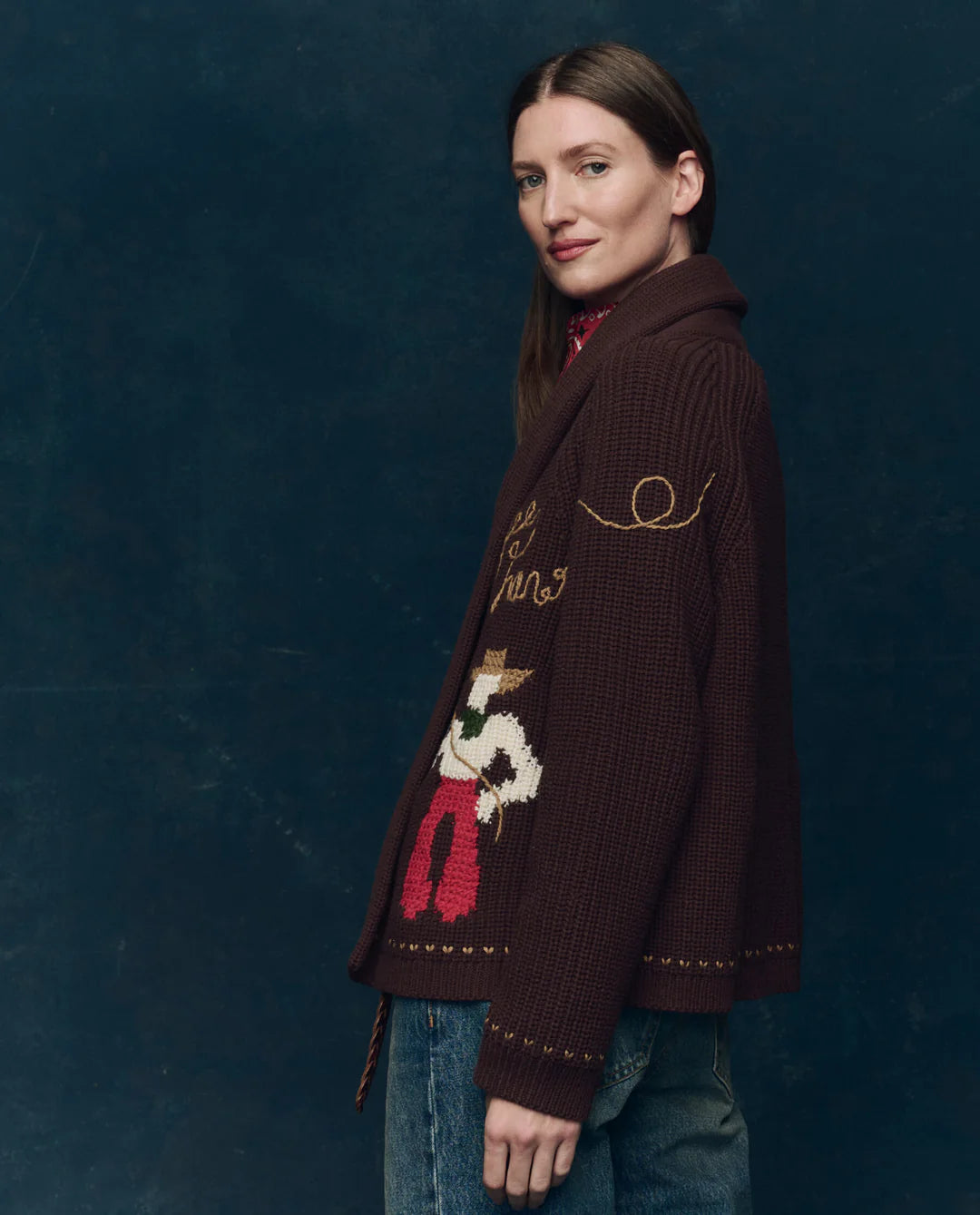 Gr4682 Lasso Lodge Cardigan