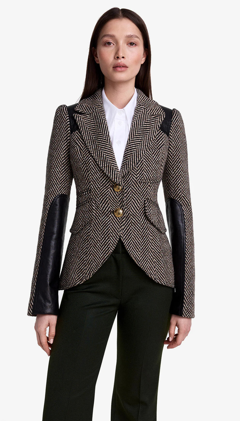 Sm25055 Herringbone Blazer