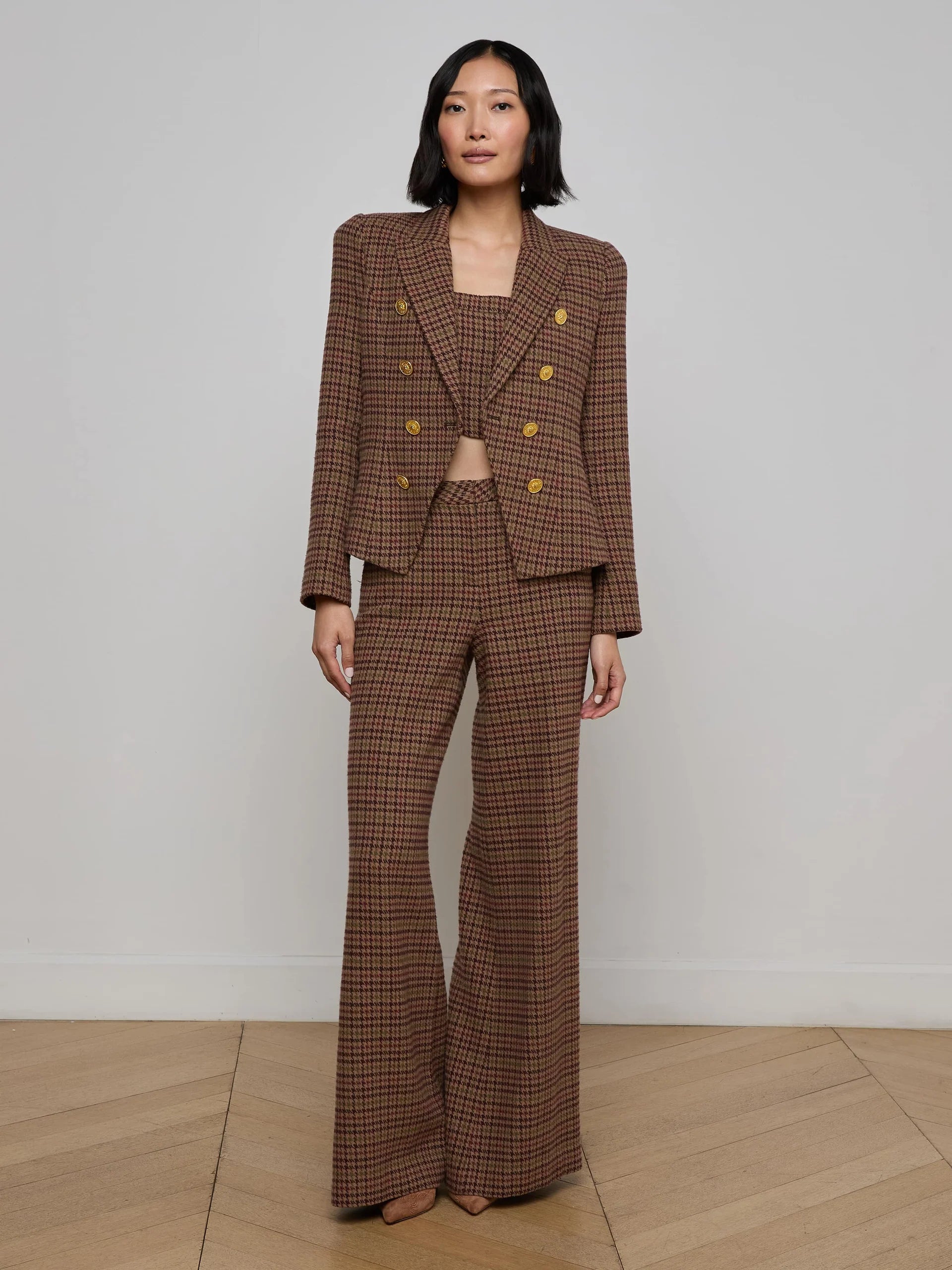 La1772 Houndstooth Blazer