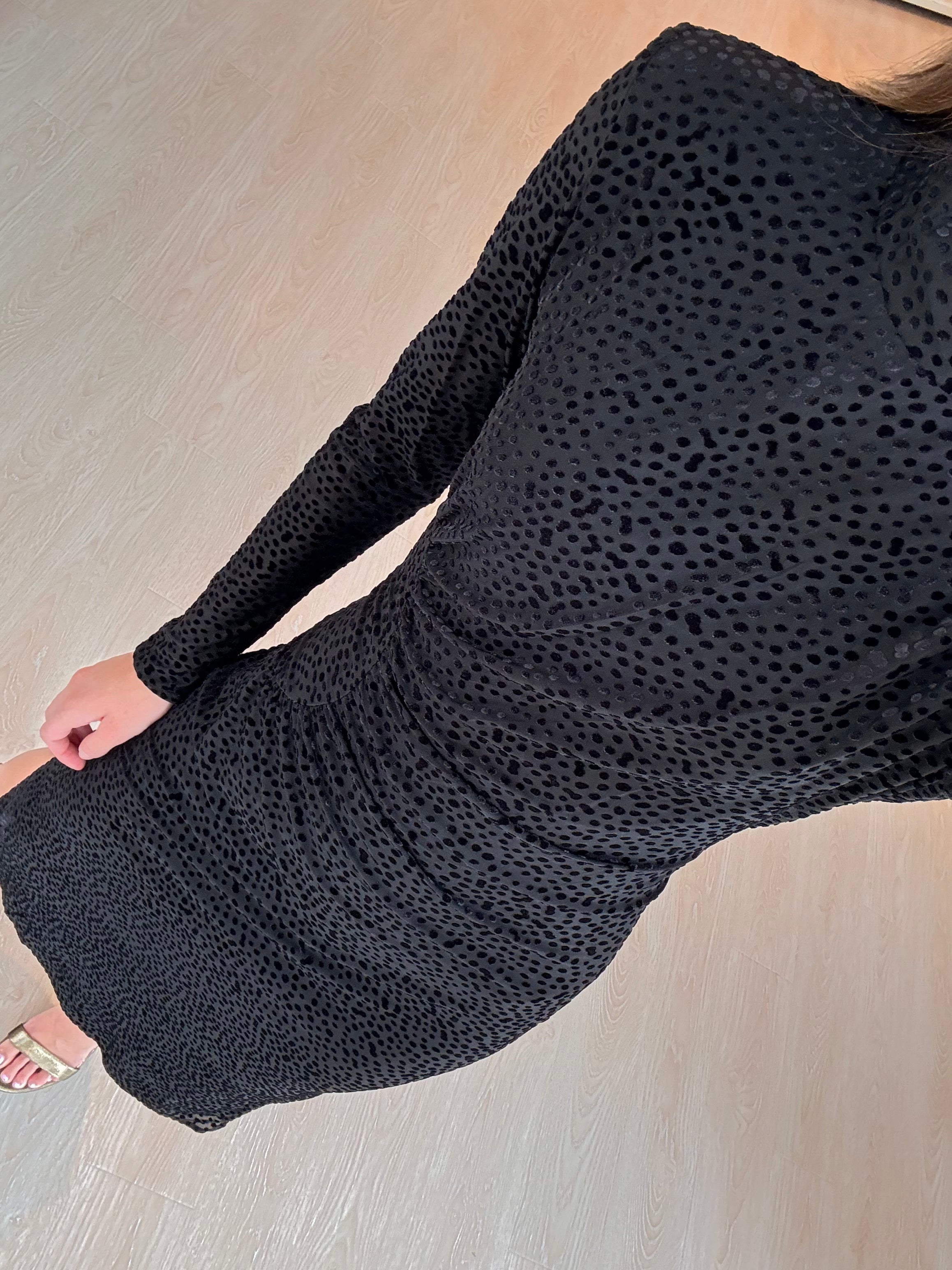 Raa3041 Sheer Dot Midi Dress