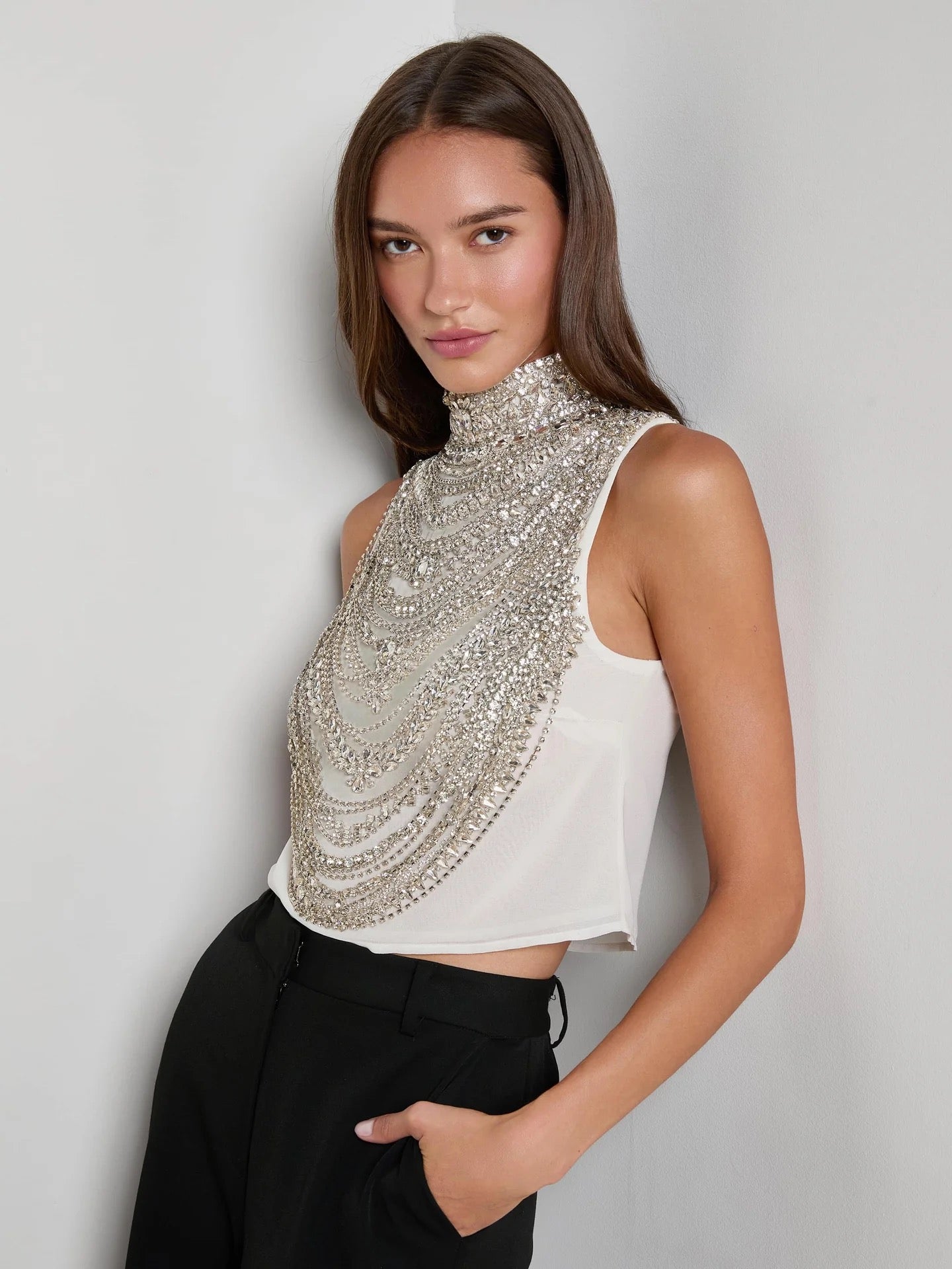 La40656 Draped Crystal Tank {pre-order, will arrive by 10/14}