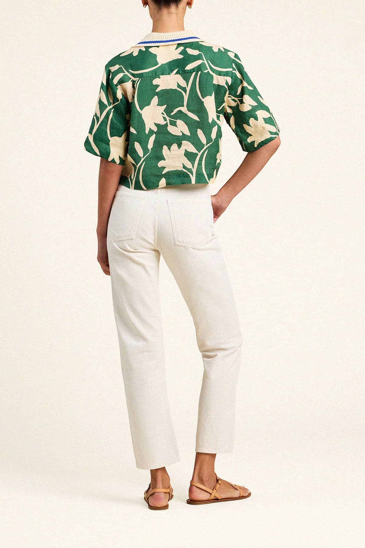 Trw1553 Green Floral Top